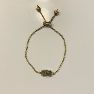Kendra Scott Adjustable Bracelet in Platinum Drusy